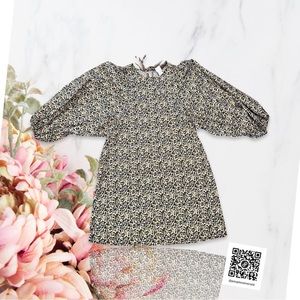 Beautiful H&M floral dress Small Color Black with yellow , blue & green flowers.